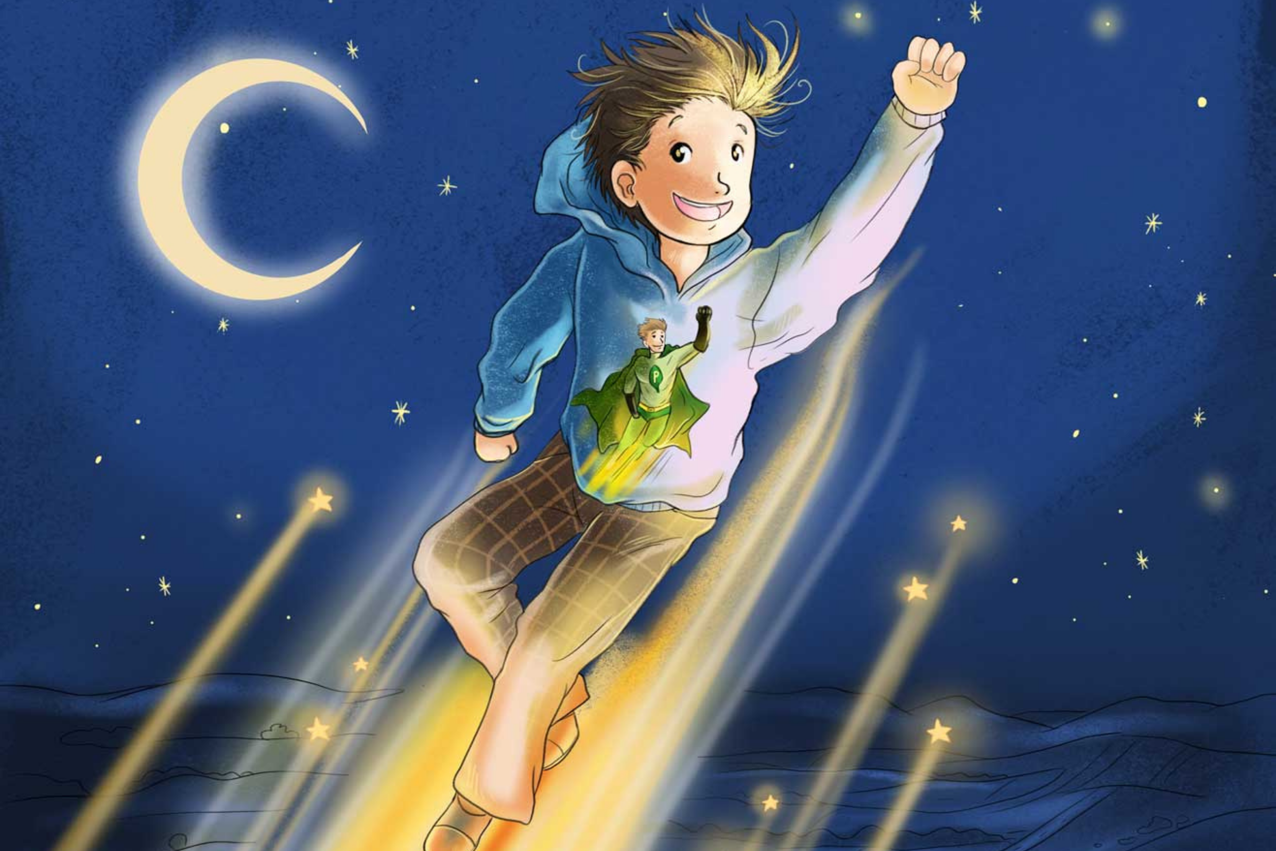 Antons-geheime-Reise-mit-Paul-Pulli-Magische-Welt-der-Dinge-Titelbild Titelbild des Kinderbuches Magische Welt der Dinge, Band 1, Antons geheime Reise mit Paul Pulli