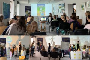 Impressionen der Lesung für Kinder aus Henrietta Handy mit Interaktion im Medienzentrum Wartenberg
